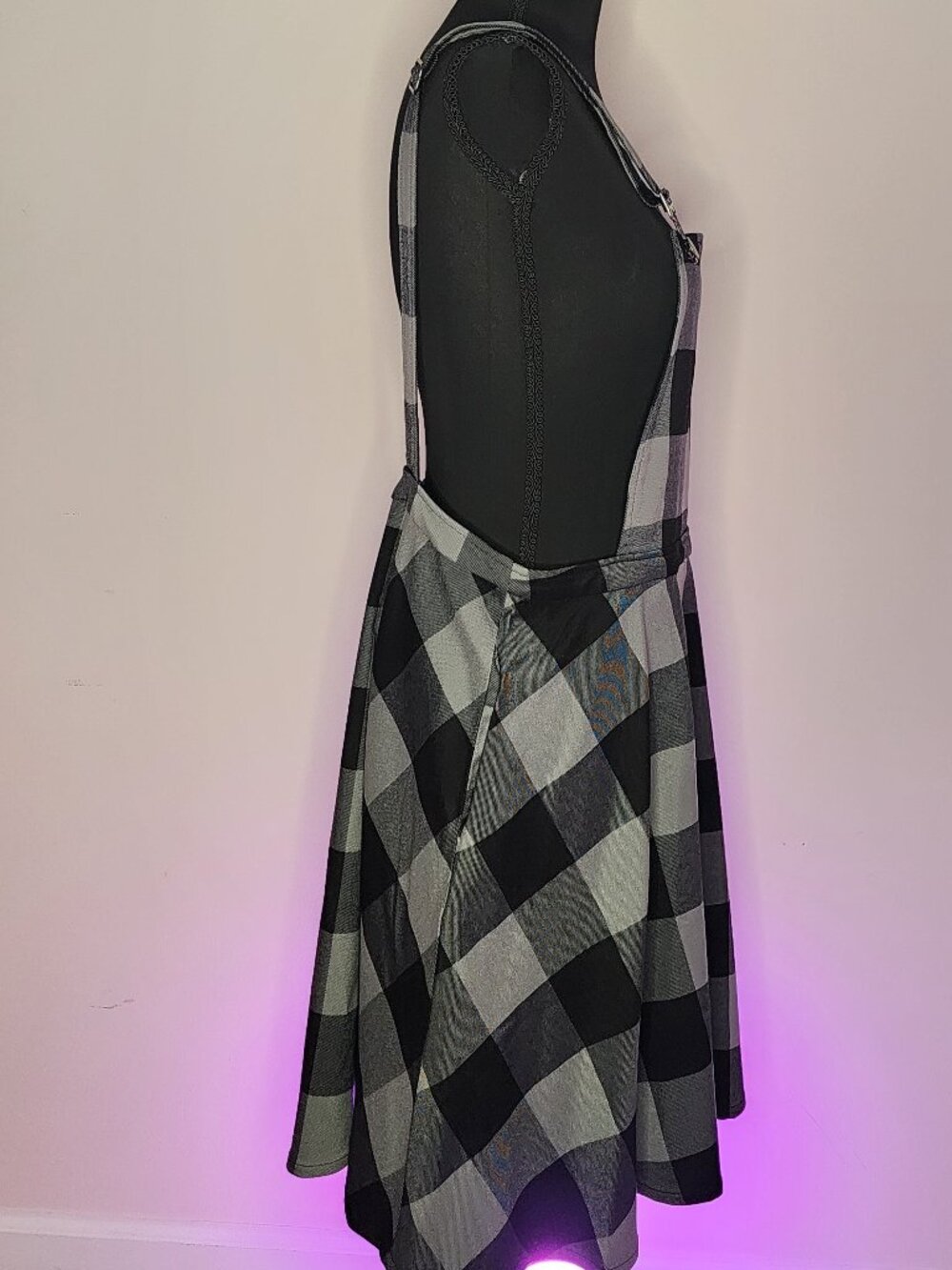 New! Charcoal Plaid Skirtall Plus Size - Picture 5 of 5